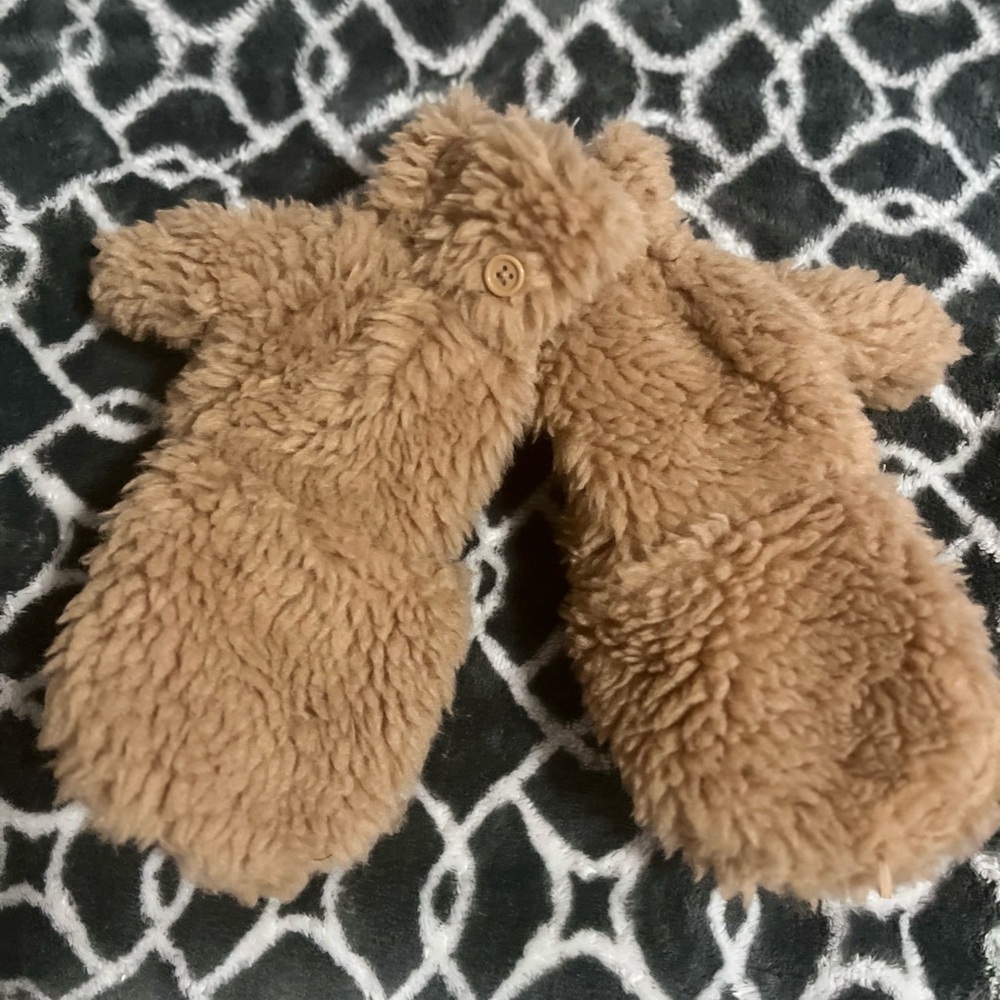 Cozy Brown Fuzzy Mittens